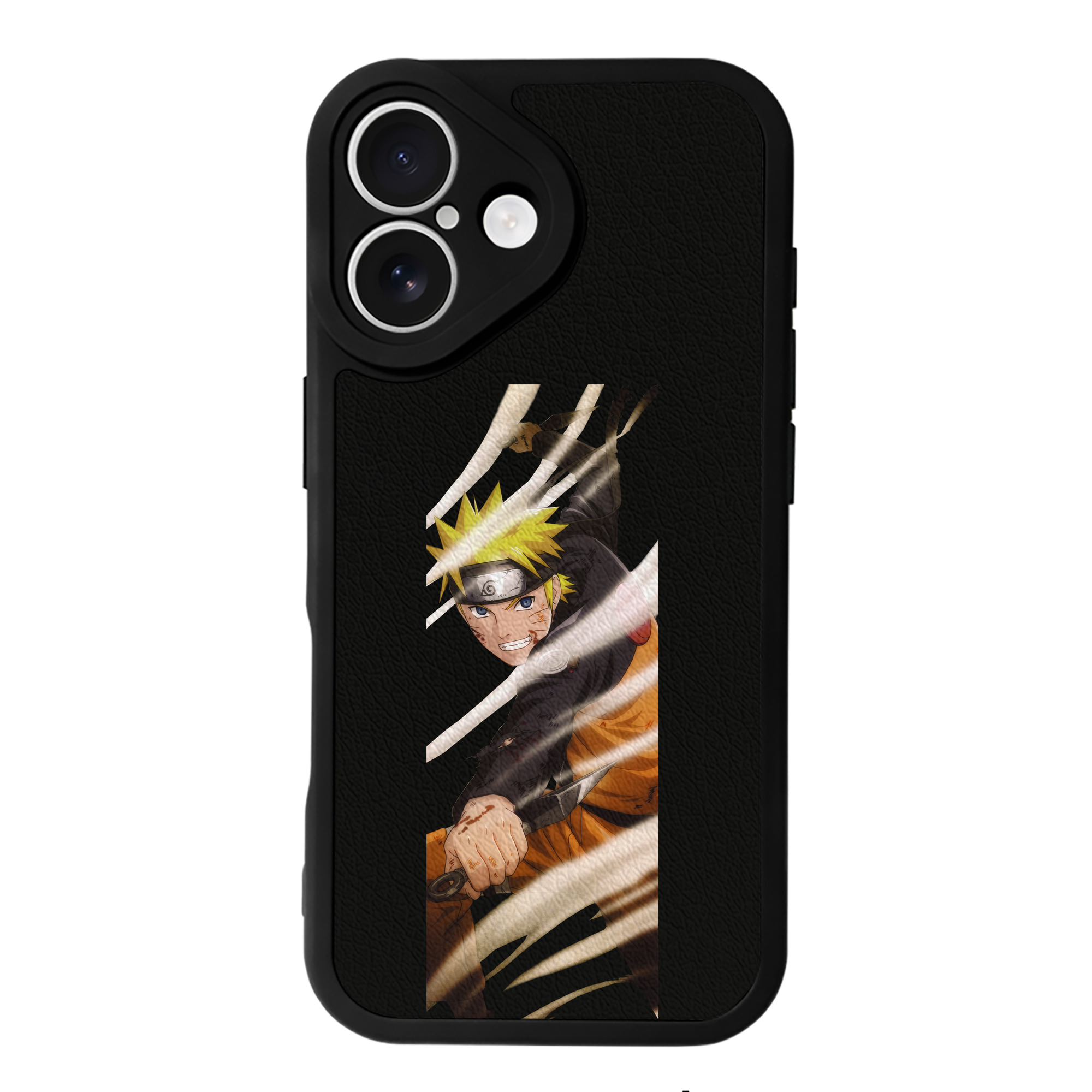 （画像用） NARUTO -ナルト- うずまき ナルト Uzumaki Naruto 【iPhone 16シリーズ対応】シリコンスマホケース（レザー調） 材質：シリコン